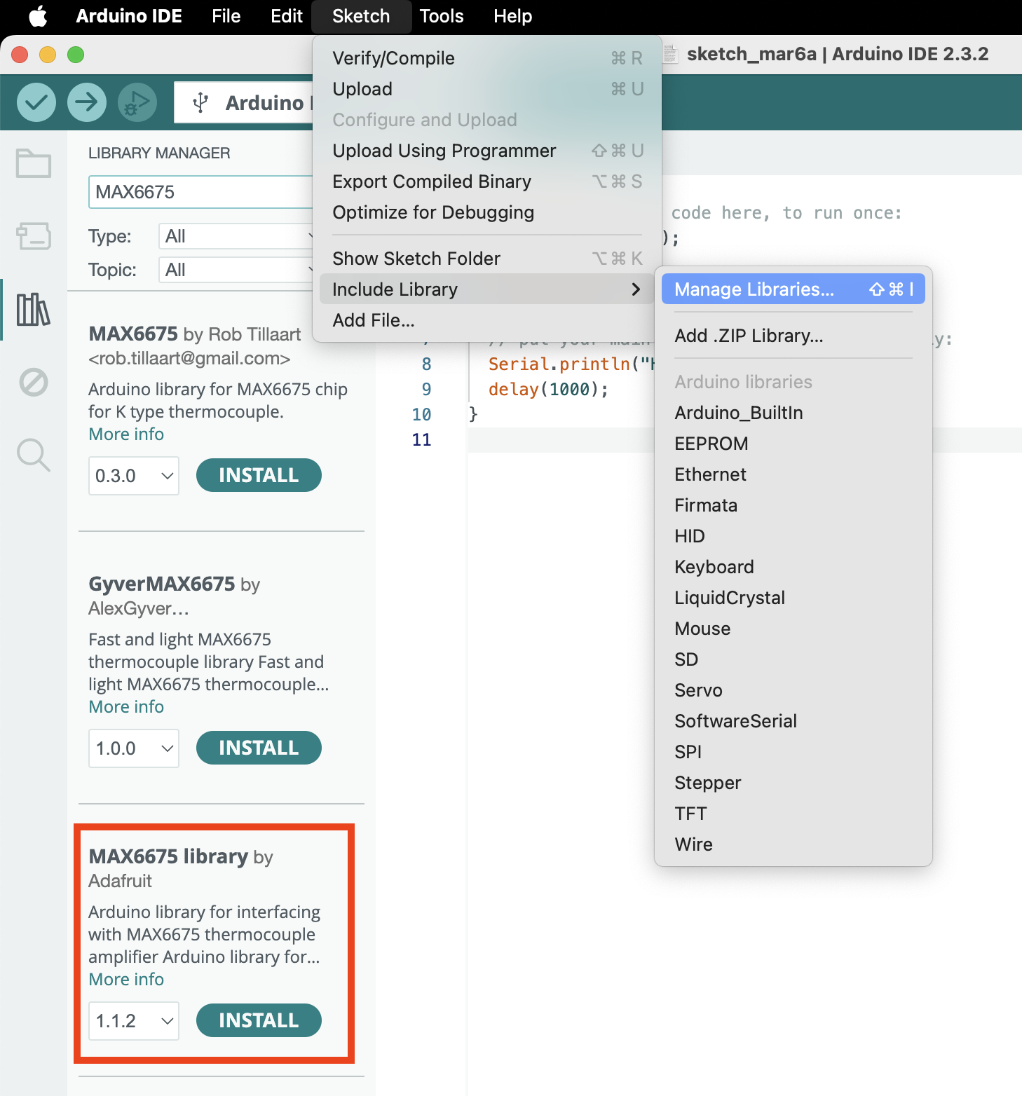 arduino library MAX6675