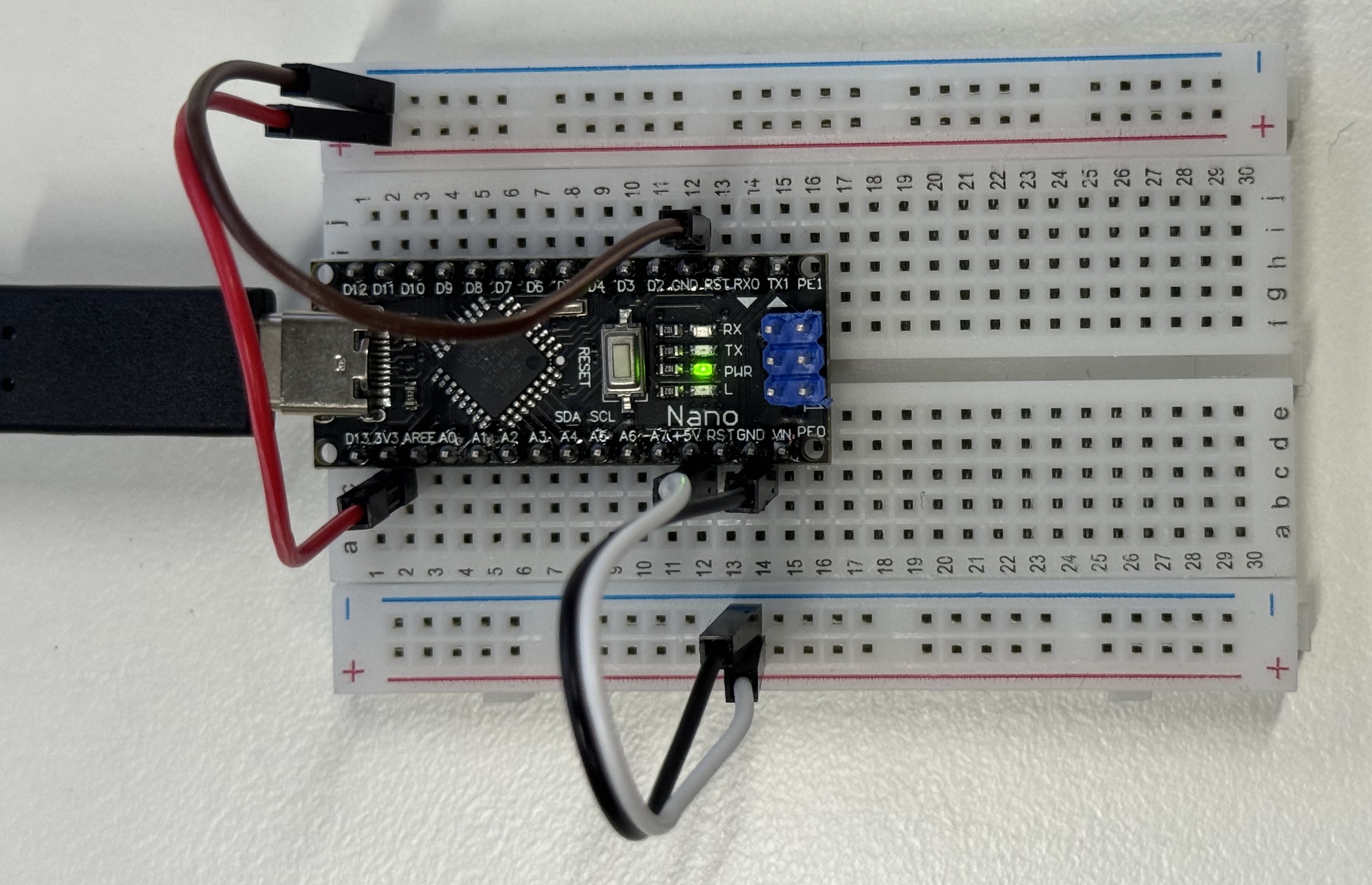 breadboard and voltage rails